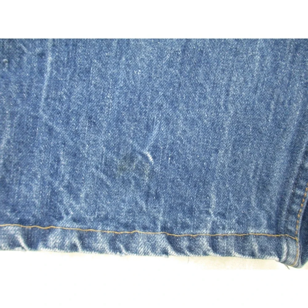 VINTAGE Levi's 505 Pants Mens 42 Blue Denim Jeans Straight Leg HEMMED 80s 42X25*